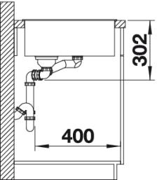 BLANCO AXIA III XL 6 S Silgranit mosogató jobboldali főmedencével üveg vágólappal, alumetál 522149