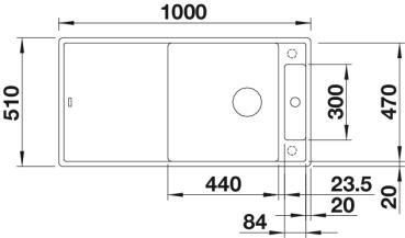 BLANCO AXIA III XL 6 S Silgranit mosogató fa vágódeszkával, fehér 522173