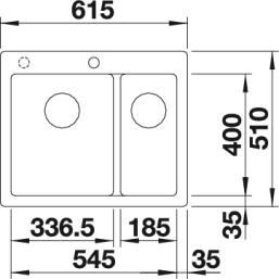 BLANCO PLEON 6 Split Silgranit mosogató dugókiemelő nélkül, fehér 521693