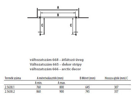 Jika Lyra Plus 90 cm-es zuhanyajtó, arctic üveg H2563820006661 (2.5638.2.000.666.1)