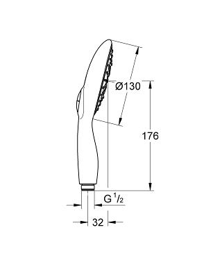 Grohe Power & Soul 130 Kézizuhany, Warm Sunset 27672 DA0 (27672DA0)