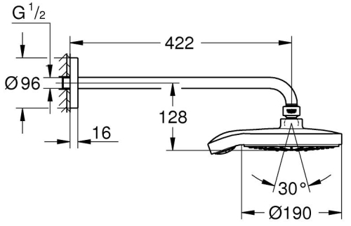 Grohe Power & Soul Cosmopolitan fejzuhany fali karral 26172 000 (26172000)