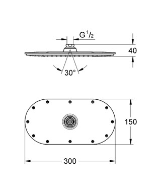 Grohe Rainshower Veris fejzuhany fehér/króm 27470 LS0 (27470LS0)
