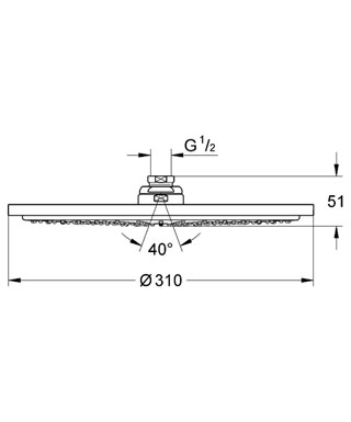 Grohe Rainshower fejzuhany, Hard Graphite 27477 A00 (27477A00)
