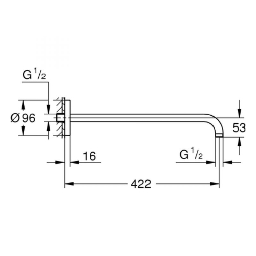 Grohe Rainshower zuhanykar fehér/króm 26146 LS0 (26146LS0)