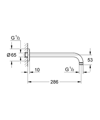 Grohe Rainshower modern zuhanykar, Soft Graphite 28576 AL0 (28576AL0)