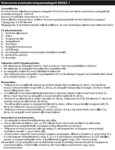 Novaservis Hotel szenzoros automata szappanadagoló,1200 ml, fehér 69082,1