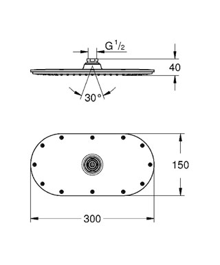 Grohe Rainshower Veris fejzuhany 9.5 l/perc 27471 000 (27471000)
