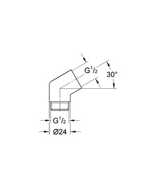 Grohe Sena adapter 1/2