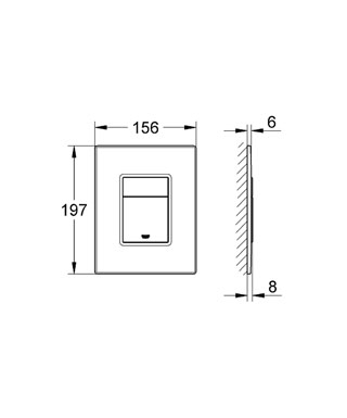 Grohe Skate Cosmopolitan nyomólap, bőr/fekete 38914 XN0 (38914XN0)