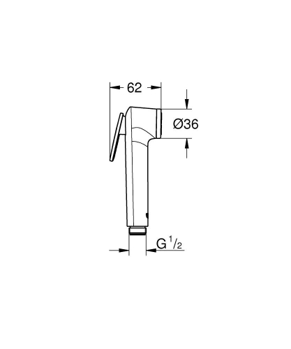 Grohe Tempesta-F Trigger intim kézizuhany, fehér 28020L01