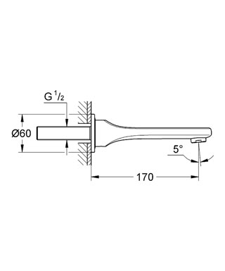 Grohe GROHE Ondus Veris kádkifolyó 13242 000 (13242000)