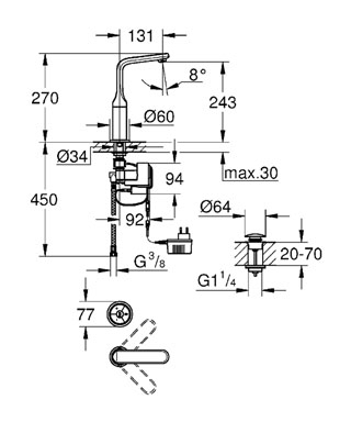Grohe Ondus Veris F-digital digitális mosdócsaptelep 36277 000 (36277000)