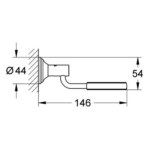 Grohe Essentials Authentic tartókonzol, csiszolt nikkel 40652 EN1 (40652EN1)