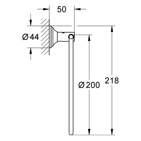 Grohe Essentials Authentic törölköző tartó gyűrű, csiszolt nikkel 40655 EN1 (40655EN1)