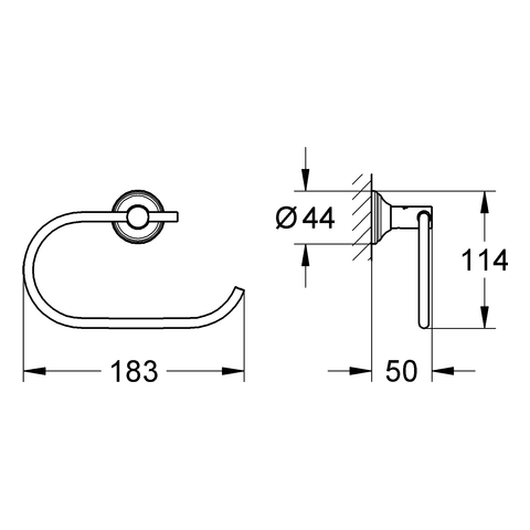 Grohe Essentials Authentic wc papír tartó, csiszolt nikkel 40657 EN1 (40657EN1)