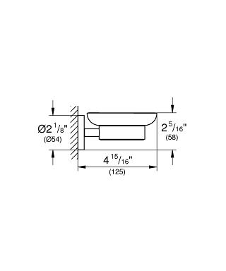 Grohe Essentials fali szappantartó konzollal 40444 001 (40444001)