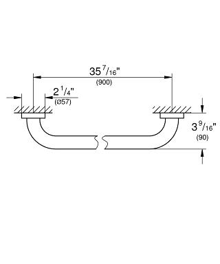 Grohe Essentials kapaszkodó 900 mm 40795 001 (40795001)