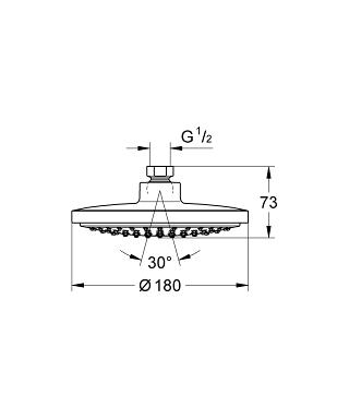 Grohe Euphoria Cosmopolitan fejzuhany, Hard Graphite 27491 A00 (27491A00)