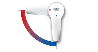 Grohe Eurocube egykaros mosdócsaptelep S-méret, cold start, behúzható lánccal 23391 00E (2339100E)