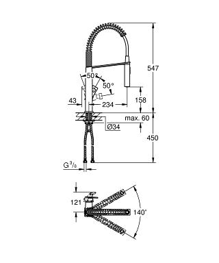 Grohe Eurocube egykaros mosogató csaptelep, supersteel 31395 DC0 (31395DC0)