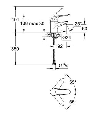 Grohe Euroeco Special egykaros mosdócsaptelep 32762 000 (32762000)