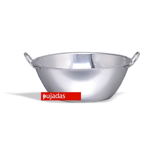 Pujadas rozsdamentes füles konyhai tál, d.35 x14,5.h cm (PU307035)