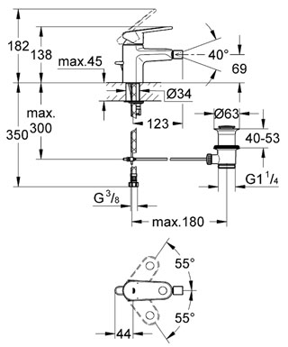 Grohe Europlus egykaros bidécsaptelep 33241 002 (33241002)