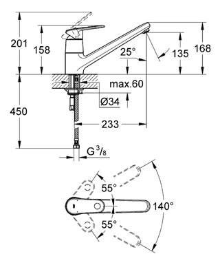 Grohe Europlus egykaros mosogatócsaptelep 32941 002 (32941002)