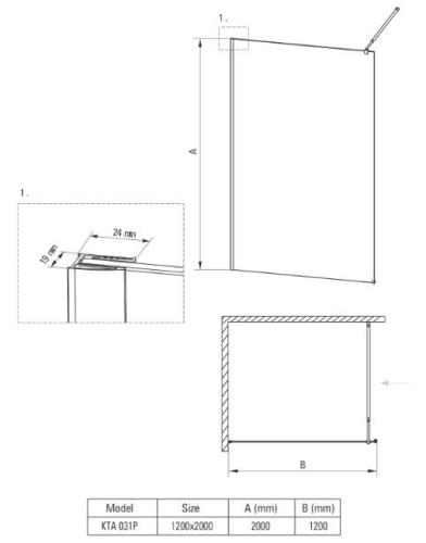 Deante Abelia 120 cm-es zuhanyfal KTA 031P