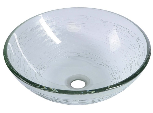Sapho BEAUTY RIPPLE 42 cm üvegmosdó, átlátszó 2501-18