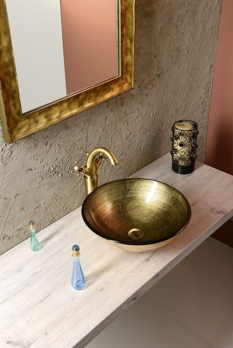 Sapho BEAUTY FIANNA 42 cm üvegmosdó, bronz 2501-21