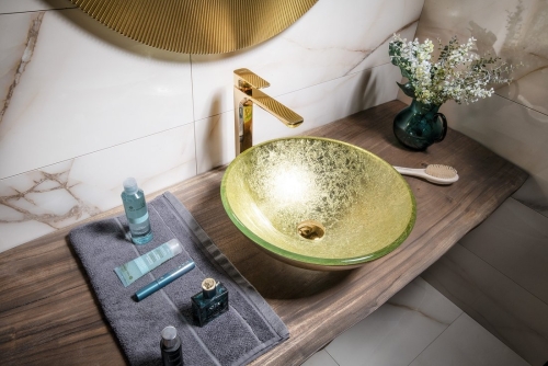 Sapho BEAUTY SHAY 42 cm üvegmosdó, arany 2501-22