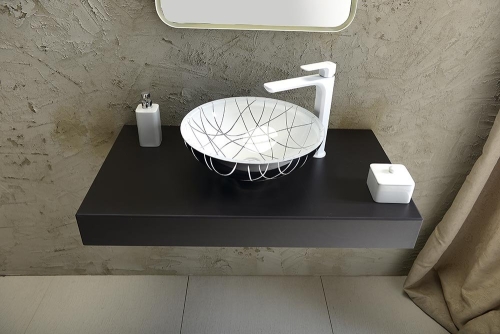 Sapho Murano Linea 40x14 cm üvegmosdó AL5318-13