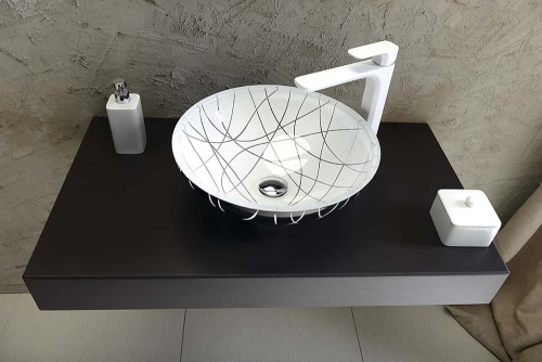 Sapho Murano Linea 40x14 cm üvegmosdó AL5318-13