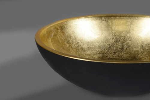 Sapho MURANO BLACK-GOLD 40 cm üvegmosdó, arany/fekete AL5318-77