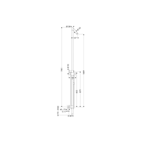 Hansgrohe Axor Starck zuhanyoszlop termosztáttal 10910 000 (10910000)
