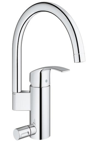 Grohe Eurosmart egykaros mosogatócsaptelep, coldstart, elzáró szeleppel 33490 002 (33490002)