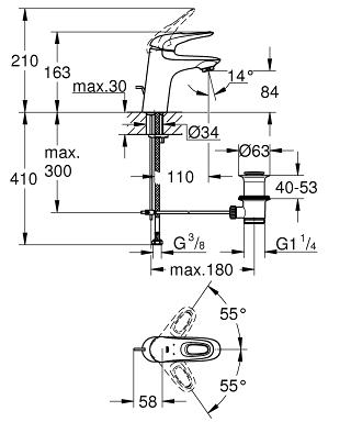 Grohe Eurostyle egykaros mosdócsaptelep S méret 23564 003 (23564003)