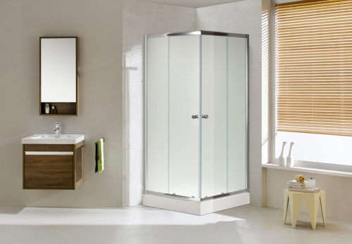 N-Smart Ambon Frost 80x80 cm-es szögletes zuhanykabin tálca nélkül NWZK-AMF8080