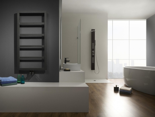 Sapho BOSTON 550x1336 mm fürdőszoba radiátor, antracit (B-613A)
