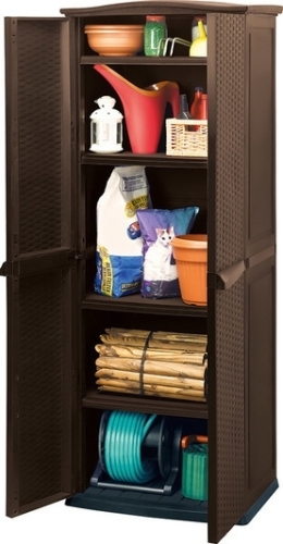 Curver Rattan style-magas kerti tárolószekrény, Válasszon egy színt: Barna