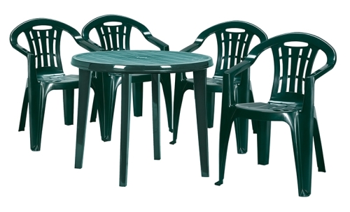 Curver Mallorca 4+1 kerti bútor garnitúra, Válasszon egy színt: Sötét zöld