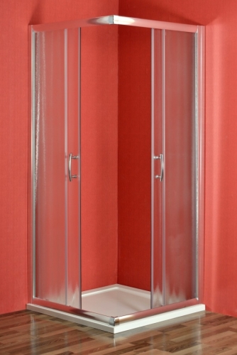 Arttec Smaragd 80x80 cm szögletes zuhanykabin csincsilla üveggel, zuhanytálcával
