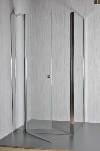 Arttec Moon Clear szögletes nyílóajtós zuhanykabin fix fallal, Méret: 106-111x88x195 cm