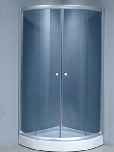 Leziter Vital íves zuhanykabin /sötét szürke üveggel, Zuhanykabin méret: 90x90 cm, Zuhanytálca: Zuhanytálca nélkül