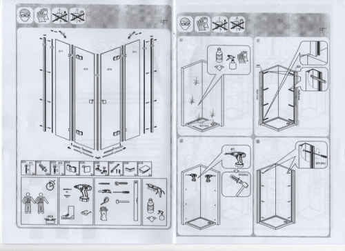 Leziter Trenic Clear szögletes dupla nyílóajtós zuhanykabin