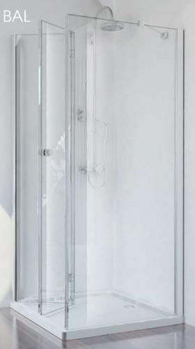 Sanotechnik Smartflex szögletes csuklóajtós zuhanykabin D12100FL+D11120