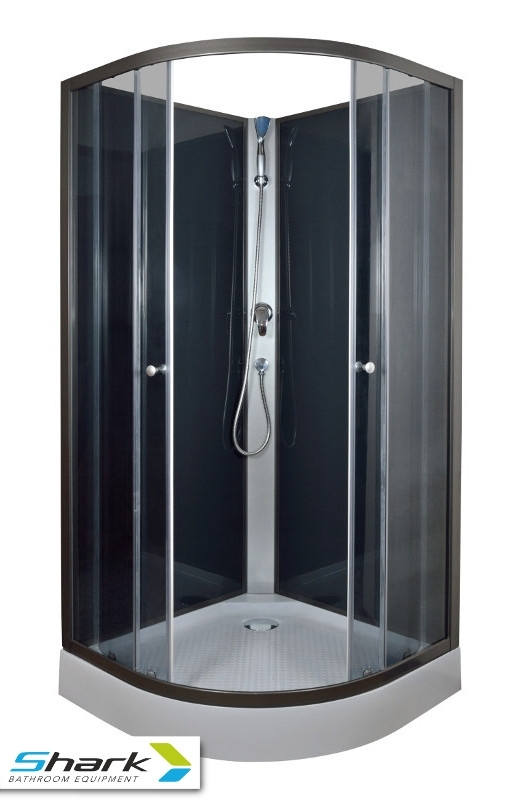 Arttec Rosa fekete hátfalas zuhanykabin, Szettben zuhanytálcával: Nem