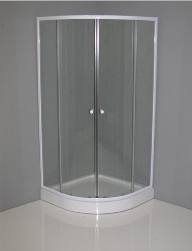 Elegant Eco Round íves zuhanykabin, Zuhanykabin méret: 90x90 cm, Zuhanytálca: Zuhanytálcával